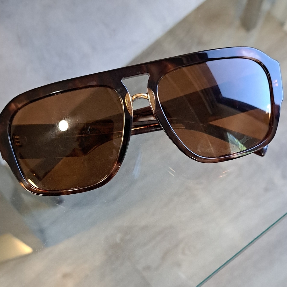 Dark Brown Square Sunglasses - Classic Polarized Lenses